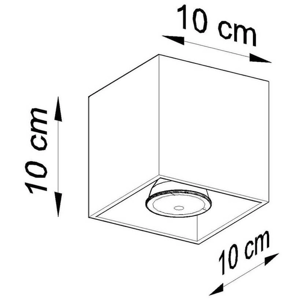 Sufitowa lampa Hati SL.1276 kostka do sypialni metalowa biała