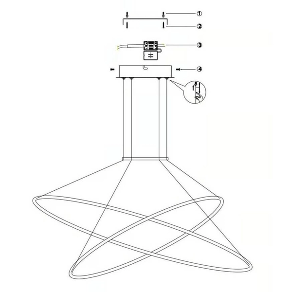 Wisząca lampa Halifax LP-940/2P BK CCT LED 45W 3000-6000K czarny