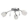 Metalowa lampa sufitowa Melissa 2621 Rabalux potrójna crystals biała chrom