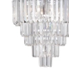 Chromowana lampa natynkowa Alexandria do pokoju kryształy