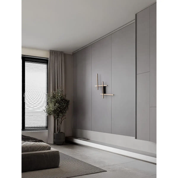 Ścienna lampa metalowa BILORTA LE45468 LED 28W 3200K czarna