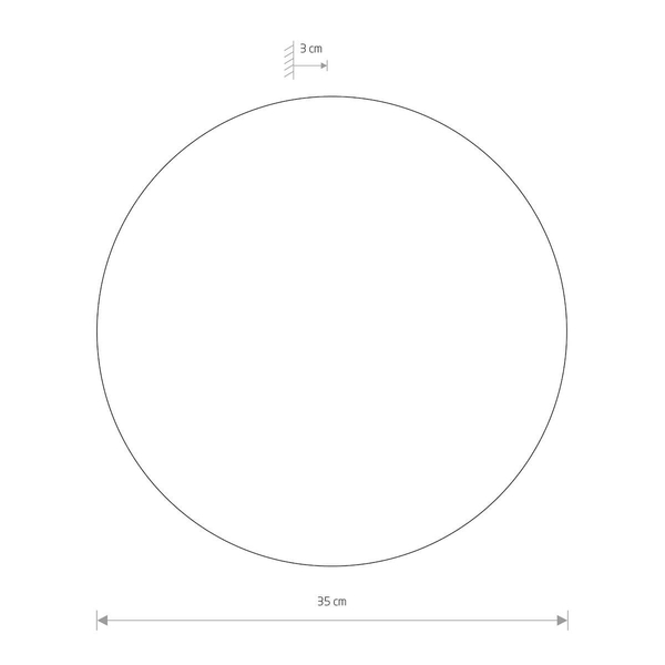 Ścienna lampa Ring okrągła LED 15W 3000K do sypialni miedziana