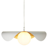 Szklana lampa wisząca ENZO ST-F22020601-D40 white kula biały złoty