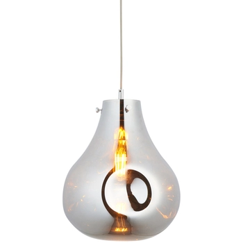 Wisząca lampa gruszka L&-199788 Light& szklany klosz chrom