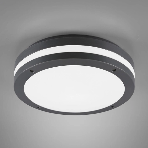 Ledowy plafon nasufitowy Kendal R62151142 RL Light 12W 3000K IP54 antracyt