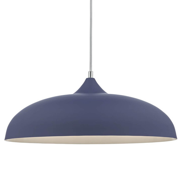 Kopułowa lampa wisząca Kaelan KAE0123 metalowa niebieska