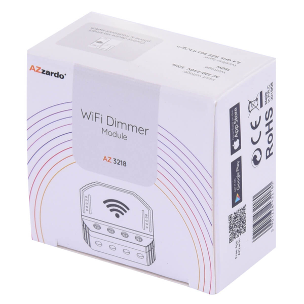Dopuszkowy ściemniacz Wifi SMART AZ3218 inteligentny biały