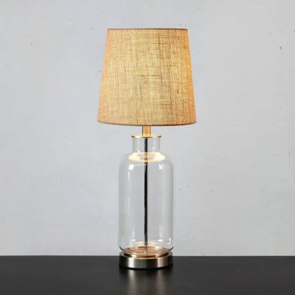 Lampka stołowa Costero 108694 Markslojd tuba abażur naturalna przezroczysta