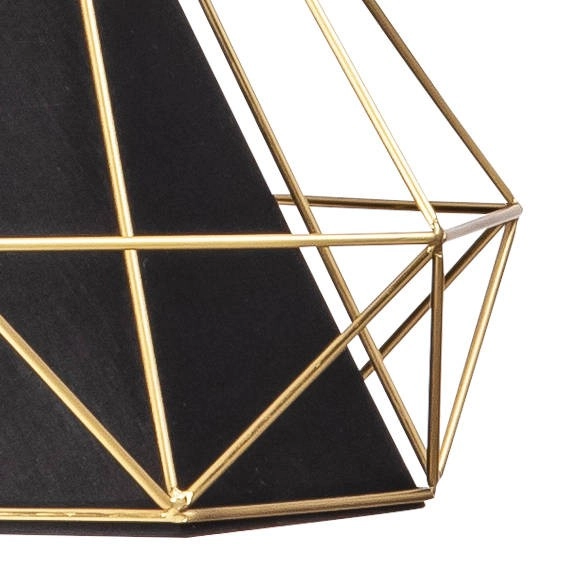 Abażurowa LAMPA wisząca HIRA 318565 Polux druciana kaskada do sypialni złota czarna