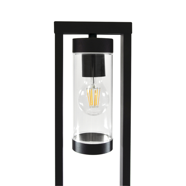 Stojąca lampa tarasowa Spectra 312358 Polux rama prostokątna IP44 czarna