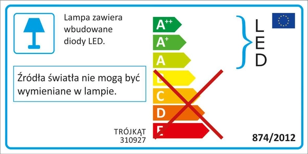LAMPA wisząca TRÓJKĄT LED 20W 3000K 310927 Polux geometryczna OPRAWA biała