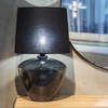 Nocna lampka do sypialni Fiord 5463 z abażurem szklana czarna
