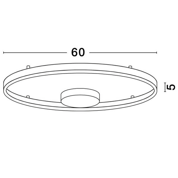 Nasufitowa lampa SULLANA LE44872 LED 60W 3000K ring okrąg czarna