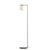 Stojąca lampa kulista ZAC 1038A17_1 szklana metalowa biała beżowa