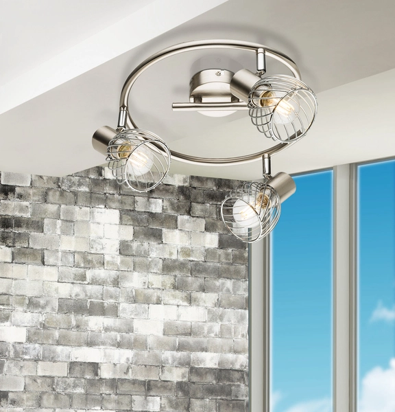 Lampa nasufitowa Texas 54809-3 druciana satyna chrom