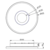 Sufitowy plafon ASCARI 680819332 LED 35W 3000K IP44 czarny biały