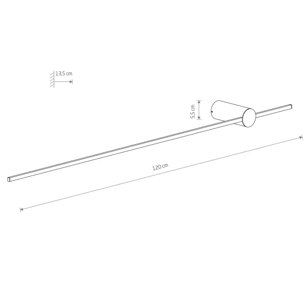 Liniowy kinkiet SABER LED 11588 LED 16W 3000K biały