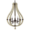 Wisząca lampa rustykalna Middlefield HK-MIDDLEFIELD5 drewniana rdzawa