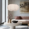Tkaninowa wisząca lampa CAFEE beżowa 31-42019 1xE27 abażur do salonu