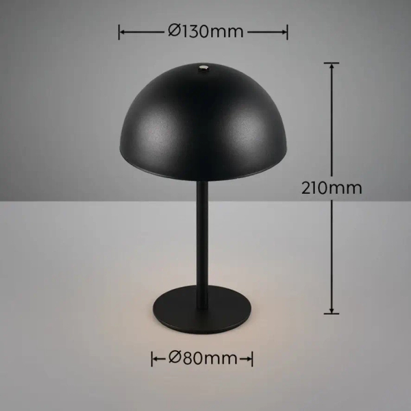 Nocna lampka grzybek ze ściemniaczem MUNOZ R54891132 LED 1,3W 3000K czarny