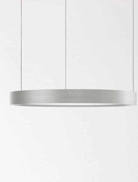 Okrągła lampa wisząca ZACAPU LE42792 LED 30W 3000K do biura srebrna