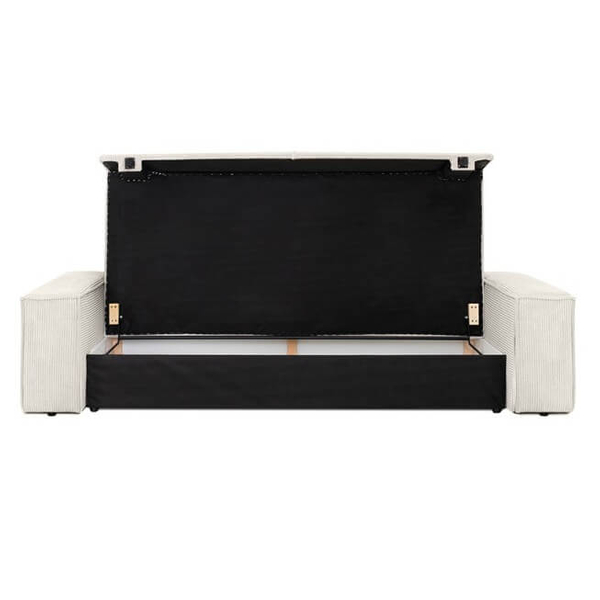 Sofa do salonu rozkładana Pllow KH1501100207 King Home sztruks wygoda jasny beżowy
