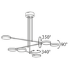 Regulowana lampa wisząca Fad MOD070PL-L38B3K LED 36W 3000K czarna