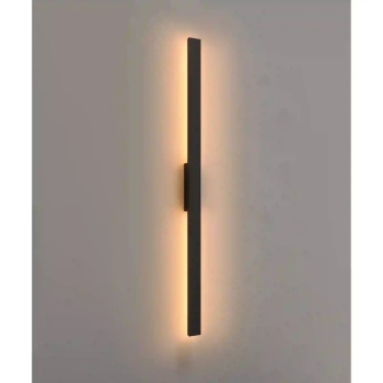 Tarasowa ścienna lampa LED PREDAZZO czarna W0461 20W 3000K IP65 podłużna