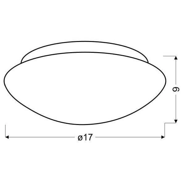 Minimalistyczny plafon szklany Nina 12-74150 okrągły biały