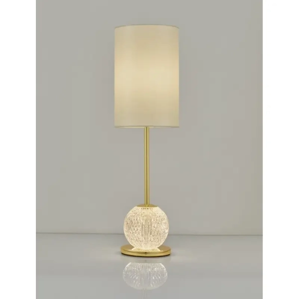 Nocna lampa tuba BRILLE LE42694 LED 13W złoty biały przezroczysty