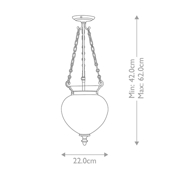 Szklana lampa wisząca Finsbury Park FP-P-S-POL-NCKL Elstead nikiel