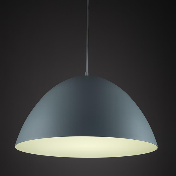 Zwisająca lampa do sypialni Faro 974 kopuła metalowa miętowa