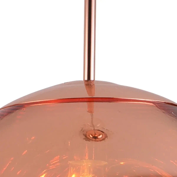 Wisząca lampa Glam MP-1239-180 Step kula organic miedziana