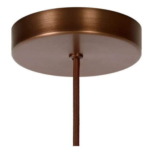 Wisząca lampa TOLEDO 74405/01/62 Lucide szklana miedziana bursztynowa
