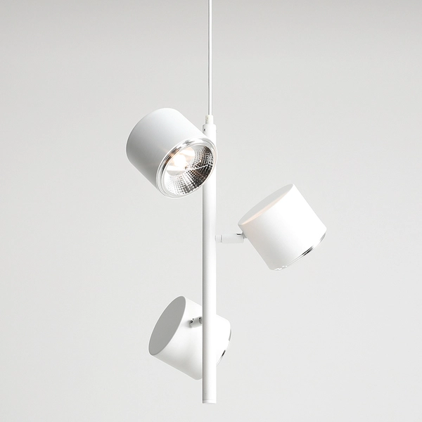 3-płomienna lampa wisząca Bot 1046E Aldex biały zwis regulowany nad łóżko