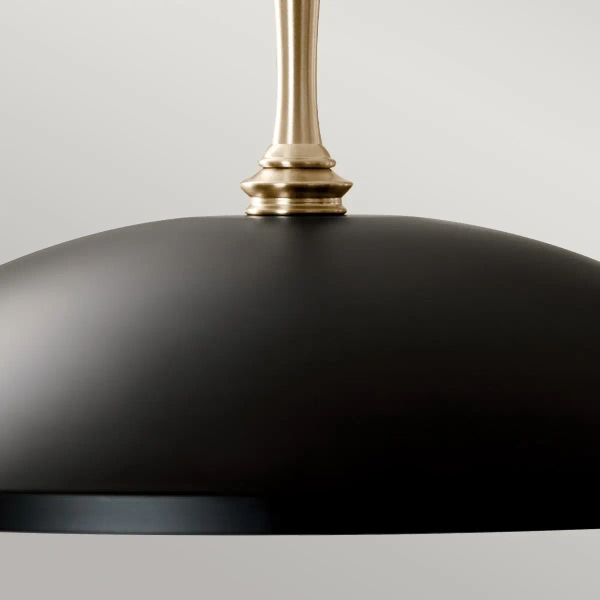 Łańcuchowa wisząca lampa Delarosa KL-DELAROSA-P-BK kopułowa czarna