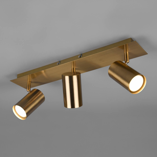 Metalowa lampa sufitowa VANTOS DL304802400 Trio do kuchni mosiądz