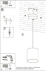 Wisząca LAMPA SL.0052 metalowa OPRAWA zwis tuba szara