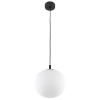 Sypialniana lampa wisząca VIBE 4759 szklana kula czarny biały