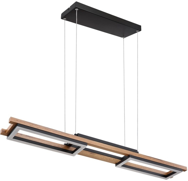 Wisząca lampa Illa 67266H ekologiczna LED 30W 3000K czarna drewno