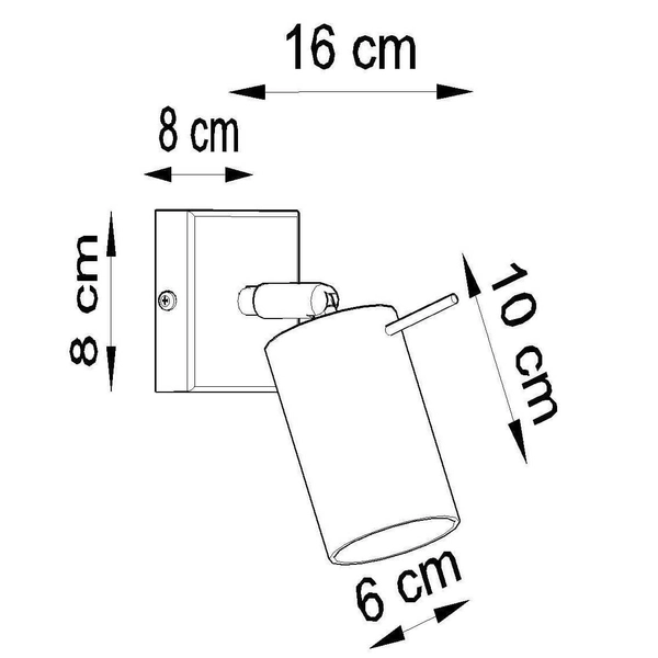 Biała lampa ścienna SL.1024 metalowy reflektorek do czytania