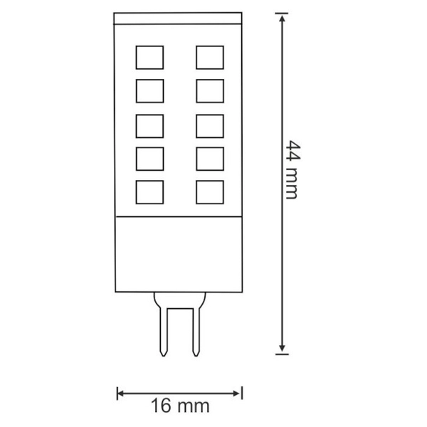 Żarówka LED 306623 Polux G4 sztyft 3W 260lm 12V biała zimna