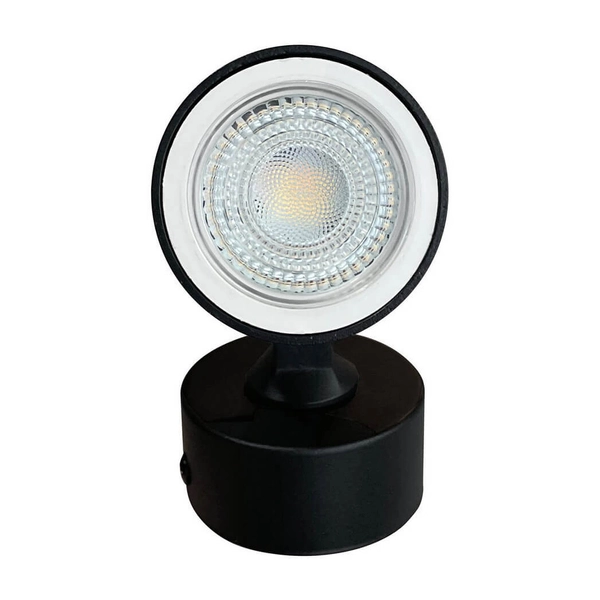 Regulowana lampa przysufitowa Antillo LP-770/1W BK metalowa do sypialni czarny złoty