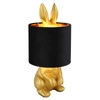 Dziecięca lampka nocna Rabbit 21633G królik z abażurem złoty czarny