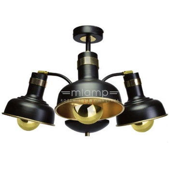 Sufitowa LAMPA loft MARGO MLP6211 Milagro metalowa OPRAWA plafon LED 16,5W wysięgniki industrialne czarne złote