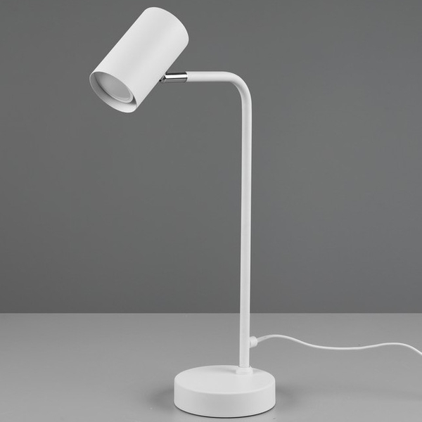 Biurkowa LAMPKA stojąca VANTOS  DL131512400 Trio metalowa LAMPA stołowa regulowana biała