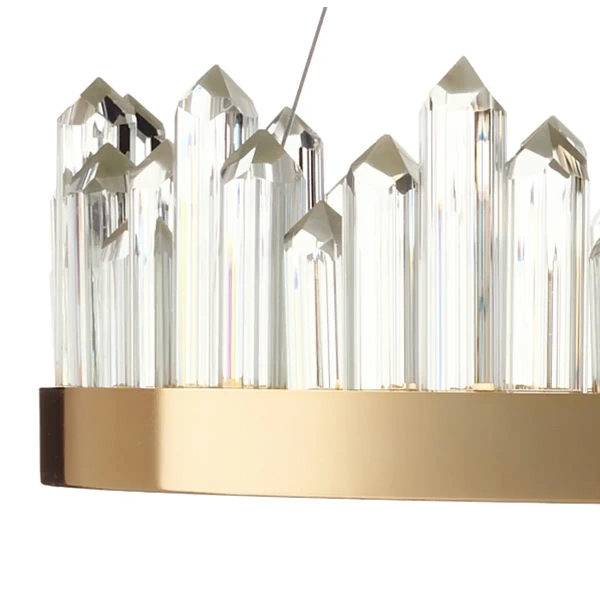 Kryształowy żyrandol Lusso DN918 gold Step LED do salonu złoty