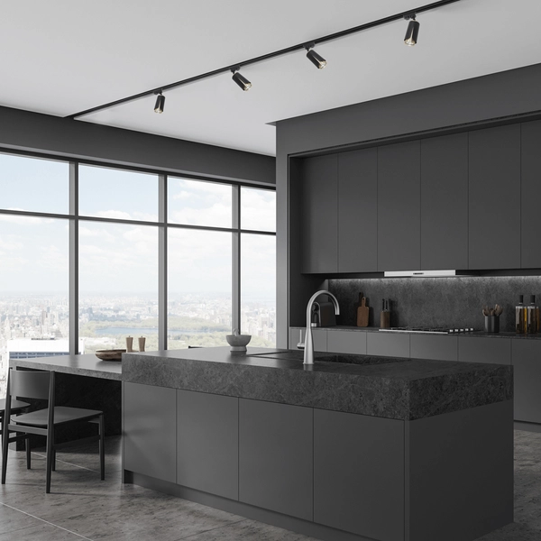 Sufitowa lampa do szyny 1-fazowej Flower ML0263 tuba czarny złoty