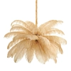 Nowoczesna lampa wisząca EMU ST-DN127 beige pióra beżowy złoty