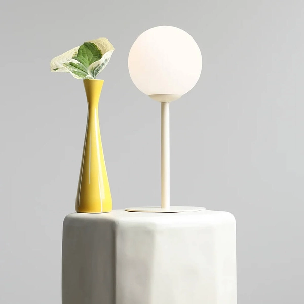 Lampka nocna kulista Pinne 1080B9 Aldex kula ball szklana kremowa